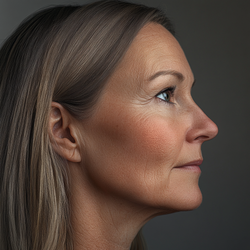 Portrait of Middle-Aged Woman in Studio