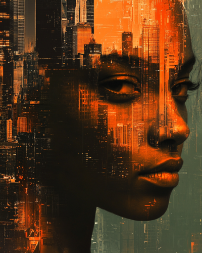 Portrait of New York City with Green Energy