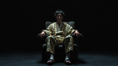 Portrait of Poor Japanese Man in 19th Century