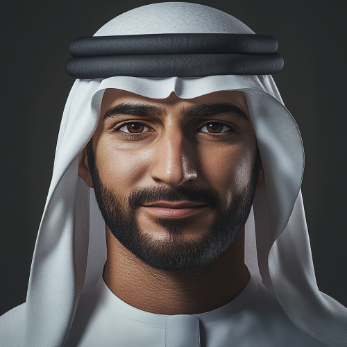 Portrait of UAE man with traditional attire.