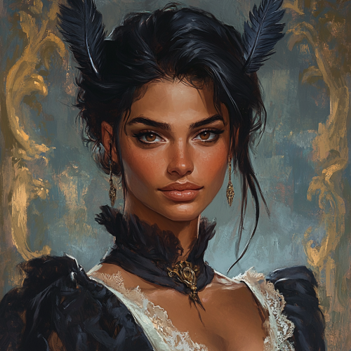 Portrait of a Dark-Skinned Slavic Woman in Ravenloft
