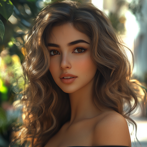 Portrait of confident Persian woman in chic outfit