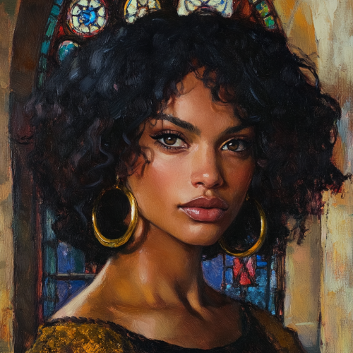 Portrait of middle-aged noble hunter in Gothic style.