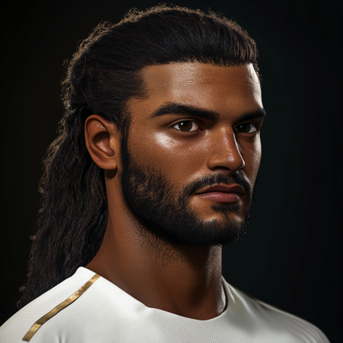 Portrait of tall, professional English soccer player