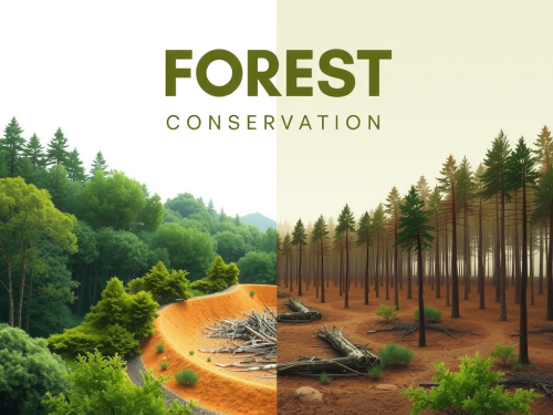 Poster Comparing Healthy Forest and Deforested Landscape