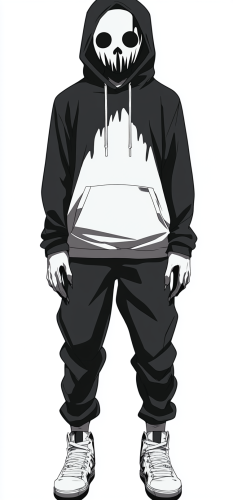 Powerful Anime Hero with Chakra Energy in Horror Style