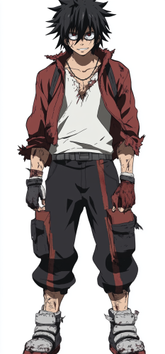 Powerful hero with Chakra Energy, Horror Style, Toei Animation