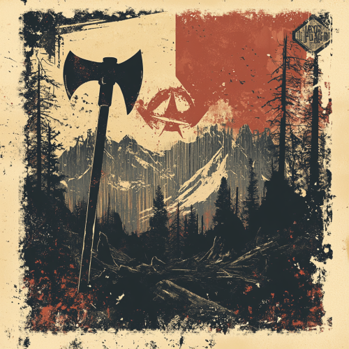 Pre workout label design: survival in post apocaliptic wilderness.