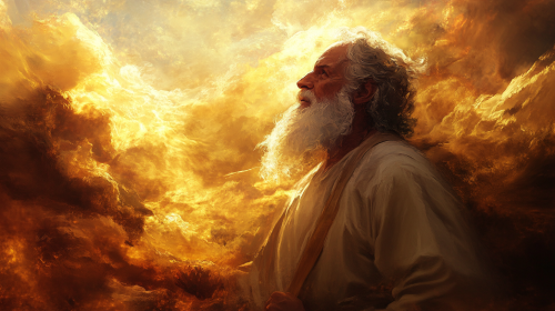 Press on forgetting past, reaching for heavenly prize, digital art.