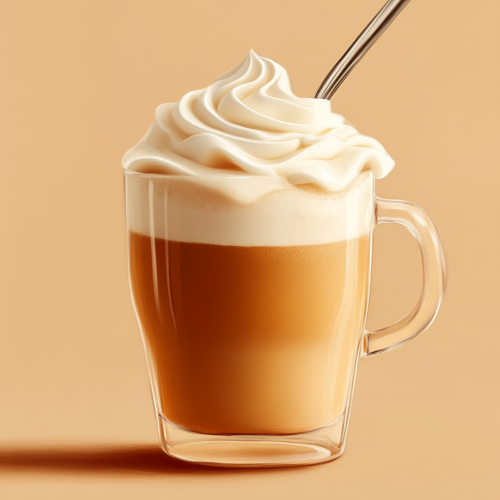 Pumpkin Spiced Latte with Cream Foam, Warm Background Pumpkin Spiced Latte with Cream Foam, Warm Background