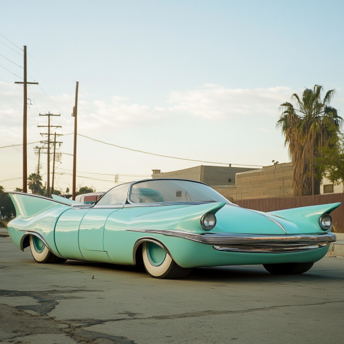 Rare Futuristic Low Rider Car with California Beach Style