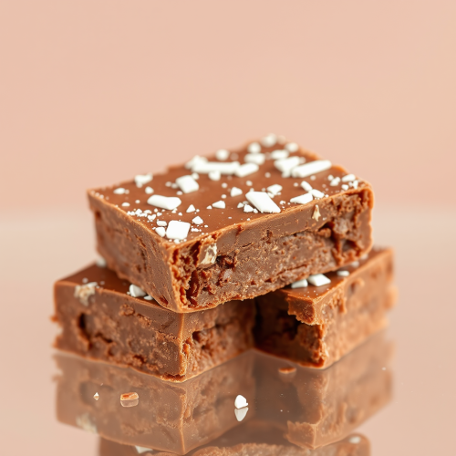 Realistic Homemade Crunchy Fudge in High Definition