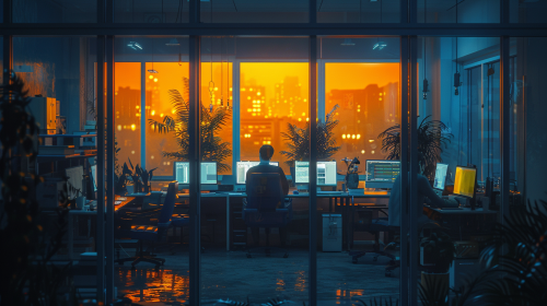 Realistic Office Politics with Blue, Yellow, and Orange