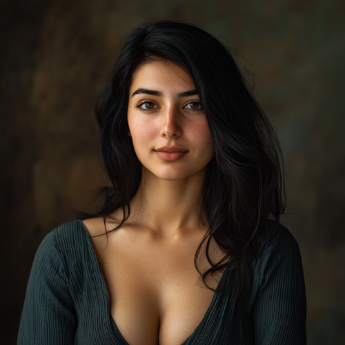 Realistic Portrait of 28-Year-Old Middle Eastern Woman Portrait