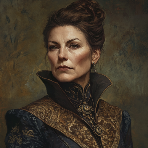 Renaissance portrait of older Slavic woman in Barovia