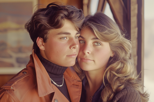 Romantic live music show with intimate young couple scene