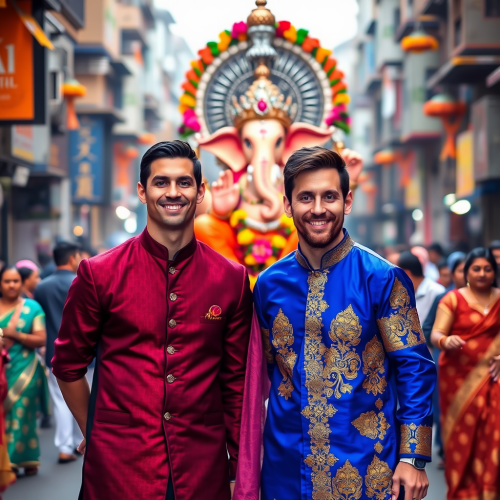 Ronaldo and Messi at India's Ganesh Chaturthi Fest Ronaldo and Messi at India's Ganesh Chaturthi Fest