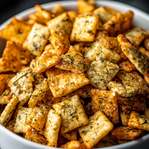 Savory Dill Pickle Chex Mix Bowl