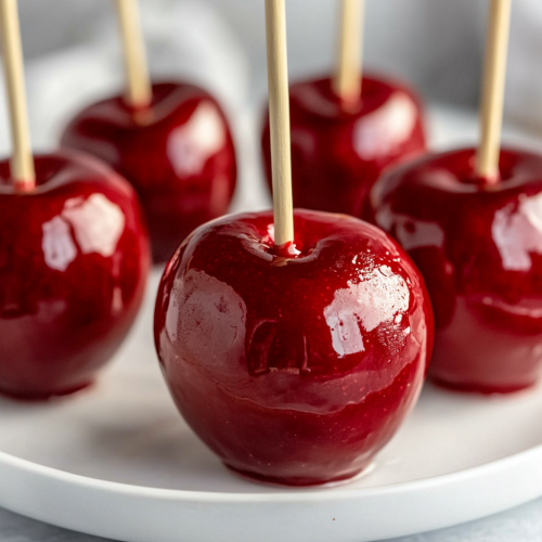 Shiny Candy Apple Recipe with Red Apples