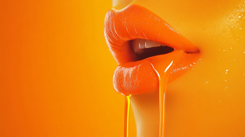 Shiny Orange Lip Gloss on Trendy Packaging