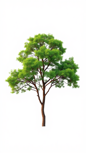 Simple tree drawing on plain white background