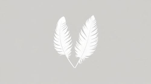 Simplistic logo inspired by Adidas Trefoil, feather and fern.
