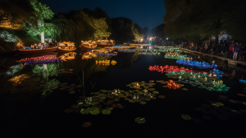 Sindbad flees on a raft in stormy sea