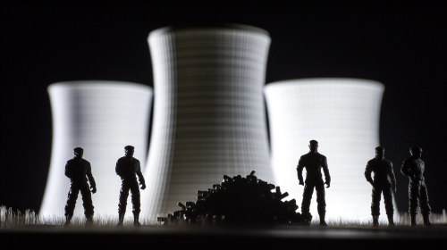 Sinister men plant explosives at nuclear power plant