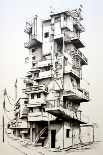 Sketch of city of Praia do Nautico, Fortaleza, architectural lines. Sketch of city of Praia do Nautico, Fortaleza, architectural lines.