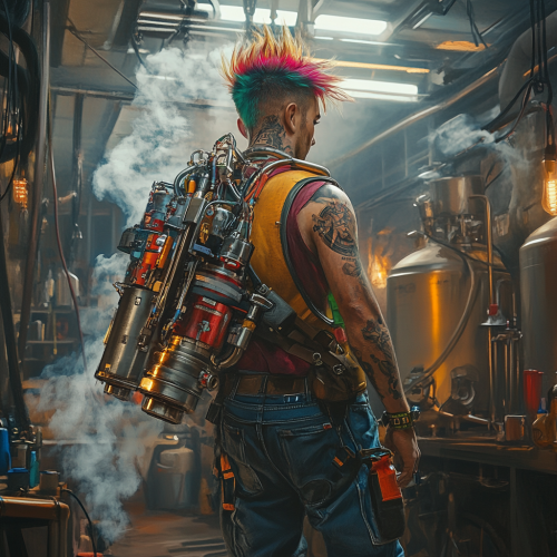 Skilled Jetpack Engineer in Industrial Workshop