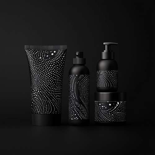 Sleek Aboriginal-inspired dot design packaging for Theta Body