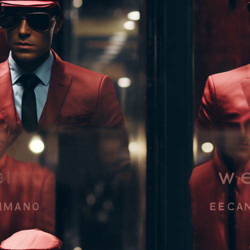 Sleek futuristic detective robot logo with AI intuition emphasis.