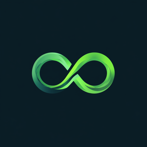 Sleek modern logo symbolizing eco-friendliness and innovation