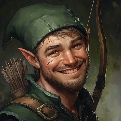 Smiling Gnome with Scar - Dungeons and Dragons