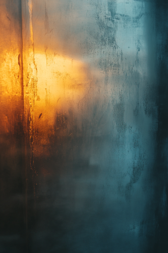 Soft golden glow meets gentle blue tint seamlessly -ar 2:3