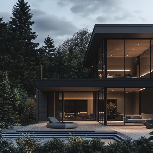 Sophisticated home in North Vancouver with modern architecture