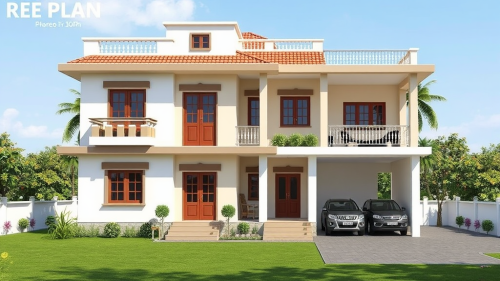 South-Facing Two-Story House with 8 Bedrooms