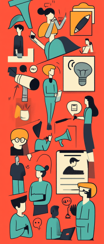 Startup tackles marketing challenges with minimalism cartoon.