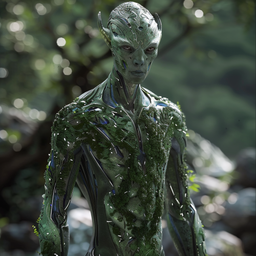 Attractive Male Alien in Cinematic Style