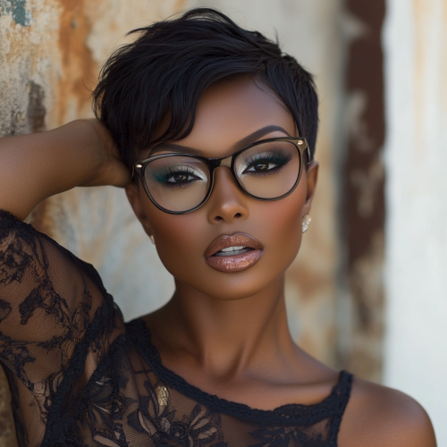 Stylish African-American Hair Stylist in Urban Fashion