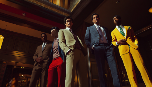 Stylish Golfer and Lawyers at Bristol Hotel Lobby