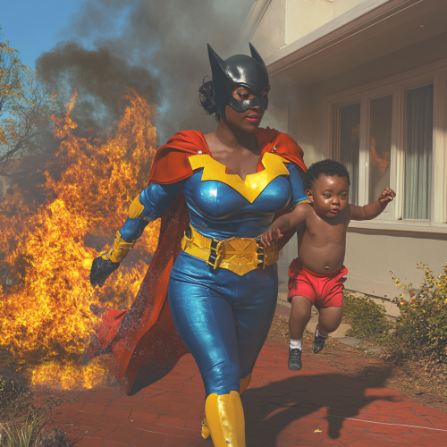 Superhero Black Woman Rescues Child From House Fire.