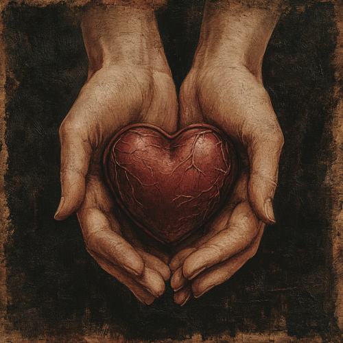 Symbolic Care Album Cover Design in Warm Tones Symbolic Care Album Cover Design in Warm Tones