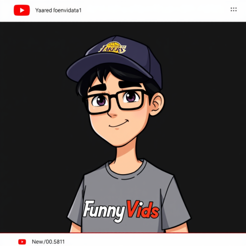 Teen Avatar with FunnyVids T-Shirt and Lakers Cap