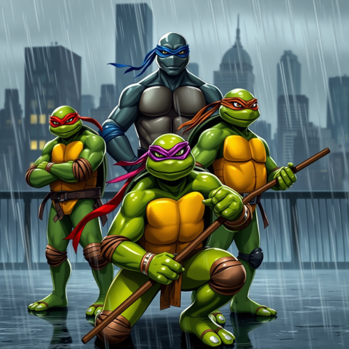 Teenage Mutant Ninja Turtles Prepare for Battle