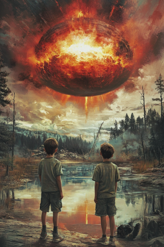 Teenage friends in post-apocalyptic nuclear explosion
