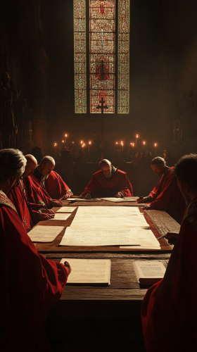 Temple Order Annihilation Signing, 14th Century Cardinals  Temple Order Annihilation Signing, 14th Century Cardinals
