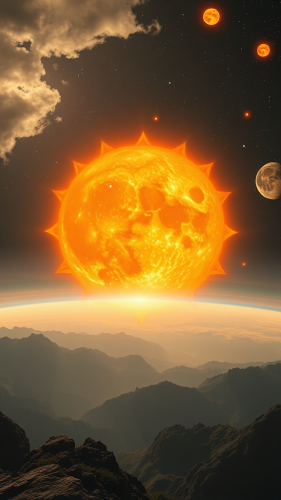 Ten suns shining on the Earth