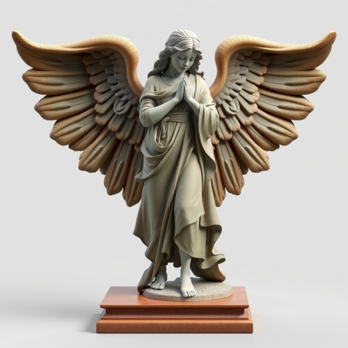 The 3D Statue of Angel Wings