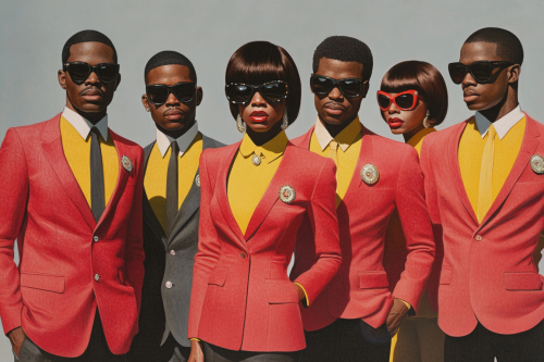 The 60s Superhero Squad in Mod Outfits